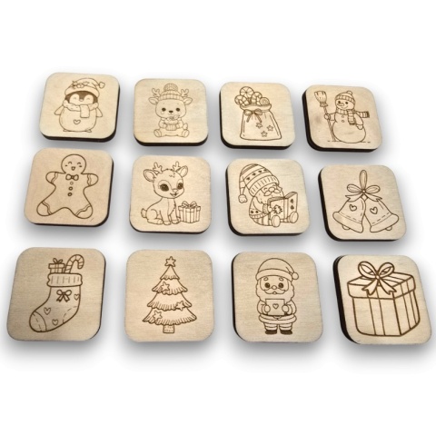 ŚWIĄTECZNA GRA RODZINNA MEMORY DREWNIANA PERSONALIZOWANA NA PREZENT