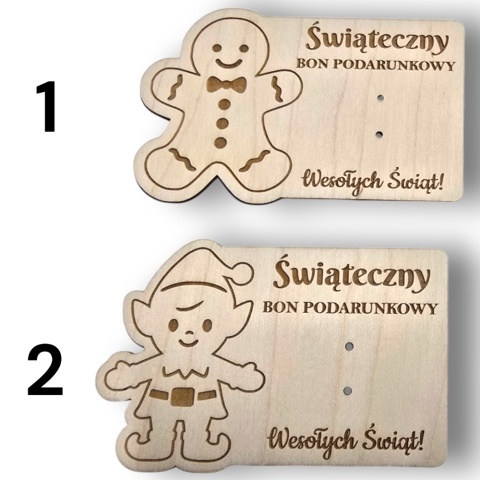 ŚWIĄTECZNY BON PODARUNKOWY VOUCHER NA PIENIĄDZE PREZENT NA ŚWIĘTA + KOPERTA