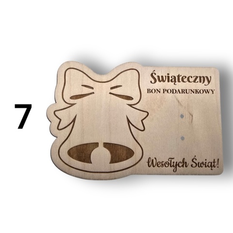ŚWIĄTECZNY BON PODARUNKOWY VOUCHER NA PIENIĄDZE PREZENT NA ŚWIĘTA + KOPERTA