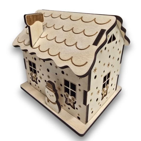 ŚWIĄTECZNY DOMEK NA SŁODYCZE BAŁWANEK CHATKA NA ŚWIĘTA + IMIĘ