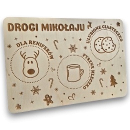 Talerzyk TACKA DLA ŚWIĘTEGO MIKOŁAJA Drewniana na przysmaki