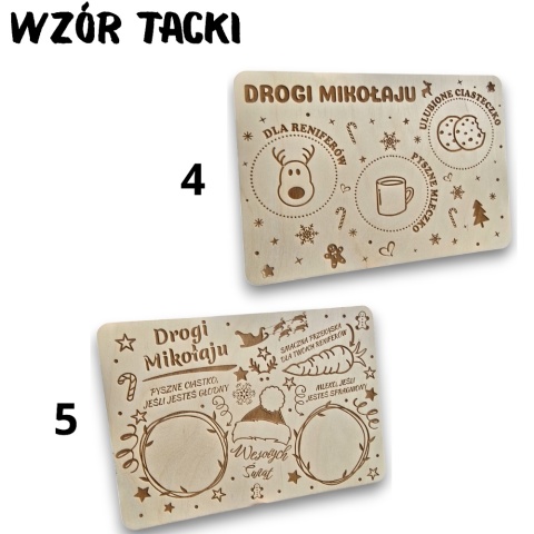 Talerzyk TACKA DLA ŚWIĘTEGO MIKOŁAJA Drewniana na przysmaki