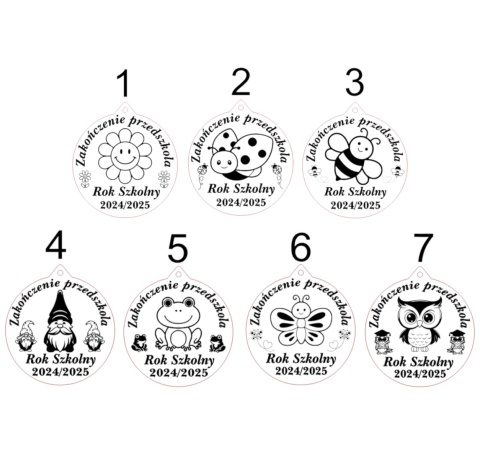 ZAKOŃCZENIE PRZEDSZKOLA MEDALDLA PRZEDSZKOLI UPOMINEK DLA DZIECI GRAWER DREWNO