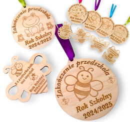 ZAKOŃCZENIE PRZEDSZKOLA Zestaw MEDAL + MAGNES DLA PRZEDSZKOLI UPOMINEK DLA DZIECI