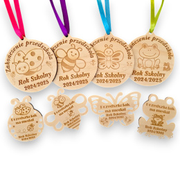 ZAKOŃCZENIE PRZEDSZKOLA Zestaw MEDAL + MAGNES DLA PRZEDSZKOLI UPOMINEK DLA DZIECI