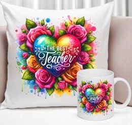 ZESTAW KUBEK I PODUSZKA PREZENT DLA NAUCZYCIELA