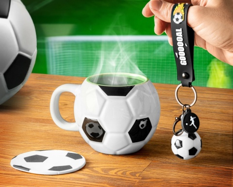 ZESTAW PIŁKARZA kubek, podkładka i brelok NA PREZENT GADGET