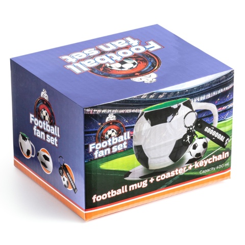 ZESTAW PIŁKARZA kubek, podkładka i brelok NA PREZENT GADGET
