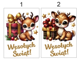 ZESTAW PREZENTOWY RĘCZNIK KUCHENNY + KUBEK Wesołych Świąt GOLD PREZENT NA ŚWIĘTA