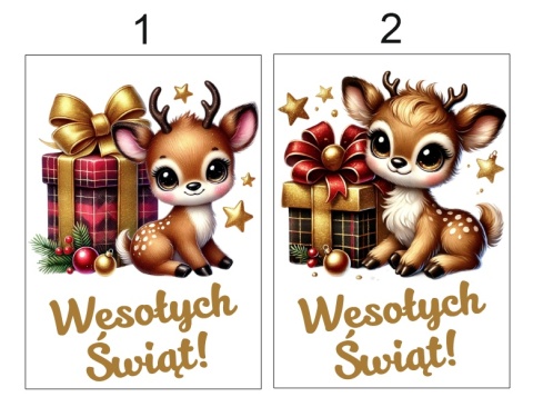 ZESTAW PREZENTOWY RĘCZNIK KUCHENNY + KUBEK Wesołych Świąt GOLD PREZENT NA ŚWIĘTA