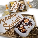 ZESTAW PREZENTOWY RĘCZNIK KUCHENNY + KUBEK Wesołych Świąt GOLD PREZENT NA ŚWIĘTA