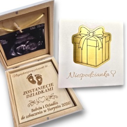 ZOSTANIECIE DZIADKAMI NOWINA O CIĄŻY NIESPODZIANKA Zostanie Babcią Dziadkiem Tatą Pudełko