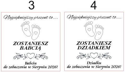 ZOSTANIECIE DZIADKAMI NOWINA O CIĄŻY NIESPODZIANKA Zostanie Babcią Dziadkiem Tatą Pudełko