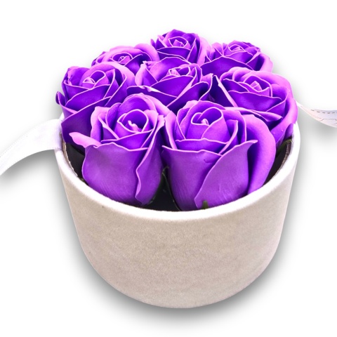 FLOWERBOX RÓŻE MYDLANE BUKIET FLOWER BOX PREZENT URODZINY IMIENINY ŚWIĘTA