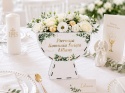 BIAŁY KIELICH FLOWERBOX BOX PREZENT KOMUNIA NA SŁODYCZE KWIATY DEKORACJA MAŁY