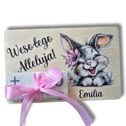 BON WIELKANOCNY OD ZAJĄCZKA NA PIENIĄDZE PREZENT PERSONALIZOWANY IMIĘ wzory