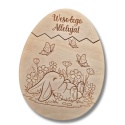 JAJKO WIELKANOCNE NA PIENIĄDZE DREWNIANE PREZENT OD ZAJĄCZKA WZORY