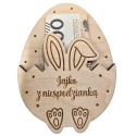 JAJKO WIELKANOCNE NA PIENIĄDZE OD ZAJĄCZKA drewniane zajączek prezent wzory