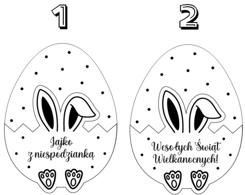 JAJKO WIELKANOCNE NA PIENIĄDZE OD ZAJĄCZKA drewniane zajączek prezent wzory