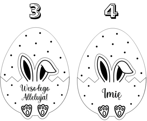 JAJKO WIELKANOCNE NA PIENIĄDZE OD ZAJĄCZKA drewniane zajączek prezent wzory