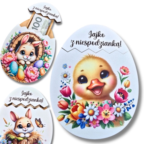JAJKO WIELKANOCNE Z NIESPODZIANKĄ NA PIENIĄDZE PREZENT OD ZAJĄCZKA DLA DZIECI