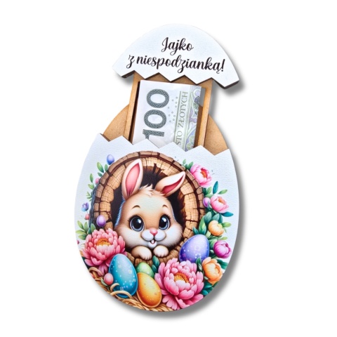 JAJKO WIELKANOCNE Z NIESPODZIANKĄ NA PIENIĄDZE PREZENT OD ZAJĄCZKA DLA DZIECI