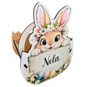KOSZYK WIELKANOCNY PERSONALIZOWANY IMIĘ DLA DZIECKA NA SŁODYCZE OD ZAJĄCZKA