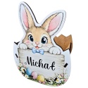 KOSZYK WIELKANOCNY PERSONALIZOWANY IMIĘ DLA DZIECKA NA SŁODYCZE OD ZAJĄCZKA