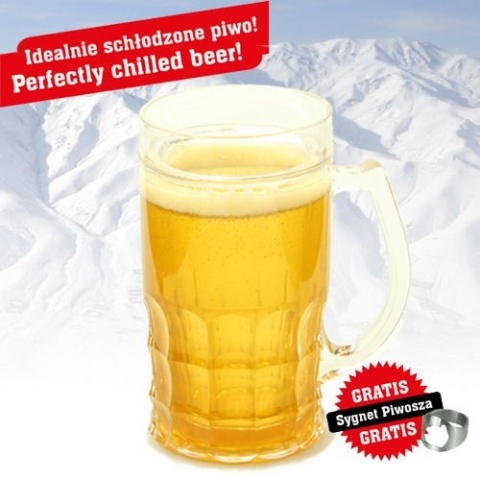 Lodowy kufel CHILLER 400 ml Złocisty PREZENT DZIEŃ OJCA TATY DLA NIEGO