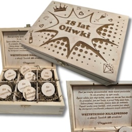 NIEZBĘDNIK PERSONALIZOWANY SKRZYNKA PREZENT NA 18 30 40 50 60 URODZINY