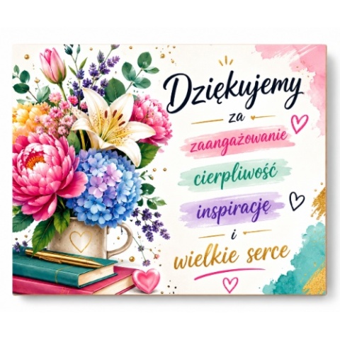 PODZIĘKOWANIE DLA NAUCZYCIELA ZAKOŃCZENIE ROKU PREZENT PUDEŁKO MERCI
