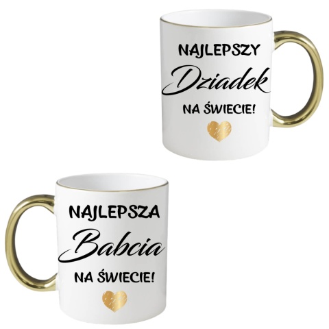 PREZENT DLA BABCI I DZIADKA Zestaw kubków Najlepsza Babcia Najlepszy Dziadek
