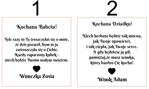 PREZENT NA DZIEŃ BABCI I DZIADKA Drewniana skrzynka z herbatą PERSONALIZACJA 100263