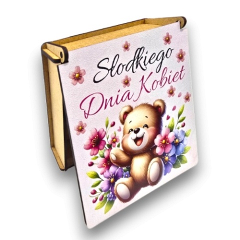 PREZENT NA DZIEŃ KOBIET DLA DZIEWCZYNEK do szkoły przedszkola pudełko na CZEKOLADKI słodycze