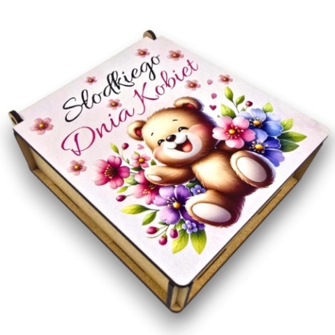 PREZENT NA DZIEŃ KOBIET DLA DZIEWCZYNEK do szkoły przedszkola pudełko na CZEKOLADKI słodycze