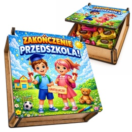 PUDEŁKO NA SŁODYCZE NA ZAKOŃCZENIE PRZEDSZKOLA Prezent dla dzieci