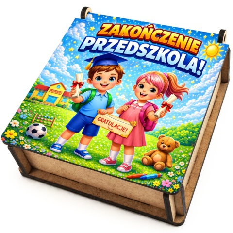 PUDEŁKO NA SŁODYCZE NA ZAKOŃCZENIE PRZEDSZKOLA Prezent dla dzieci