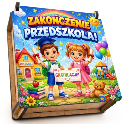 PUDEŁKO NA SŁODYCZE NA ZAKOŃCZENIE PRZEDSZKOLA Prezent dla dzieci