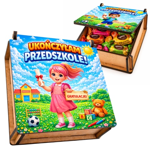 PUDEŁKO NA SŁODYCZE NA ZAKOŃCZENIE PRZEDSZKOLA Prezent dla dzieci