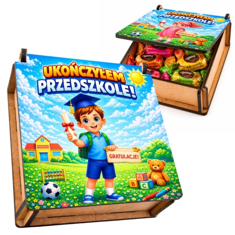 PUDEŁKO NA SŁODYCZE NA ZAKOŃCZENIE PRZEDSZKOLA Prezent dla dzieci
