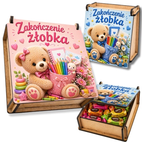 PUDEŁKO NA SŁODYCZE NA ZAKOŃCZENIE ŻŁOBKA Prezent dla dzieci