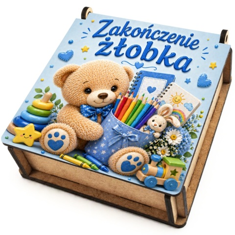 PUDEŁKO NA SŁODYCZE NA ZAKOŃCZENIE ŻŁOBKA Prezent dla dzieci