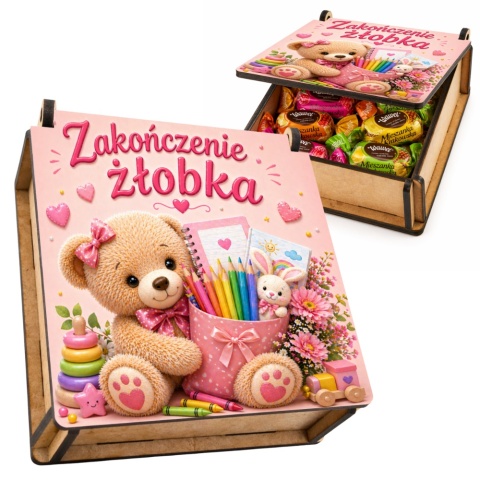 PUDEŁKO NA SŁODYCZE NA ZAKOŃCZENIE ŻŁOBKA Prezent dla dzieci