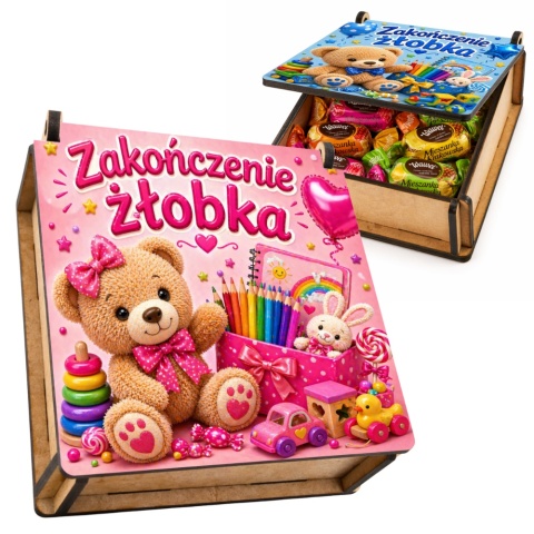 PUDEŁKO NA SŁODYCZE NA ZAKOŃCZENIE ŻŁOBKA Prezent dla dzieci