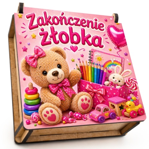 PUDEŁKO NA SŁODYCZE NA ZAKOŃCZENIE ŻŁOBKA Prezent dla dzieci