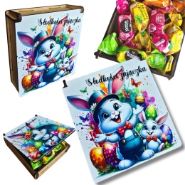 PUDEŁKO NA SŁODYCZE WIELKANOCNE OD ZAJĄCZKA PREZENT DLA DZIECI SZKOŁA