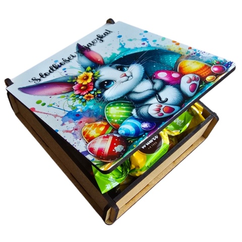 PUDEŁKO NA SŁODYCZE WIELKANOCNE OD ZAJĄCZKA PREZENT DLA DZIECI SZKOŁA