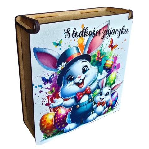 PUDEŁKO NA SŁODYCZE WIELKANOCNE OD ZAJĄCZKA PREZENT DLA DZIECI SZKOŁA
