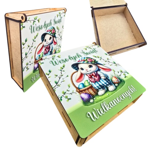 PUDEŁKO NA SŁODYCZE WIELKANOCNE OD ZAJĄCZKA PREZENT DLA DZIECI SZKOŁA