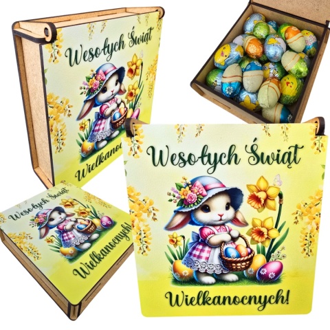 PUDEŁKO NA SŁODYCZE WIELKANOCNE OD ZAJĄCZKA PREZENT DLA DZIECI SZKOŁA